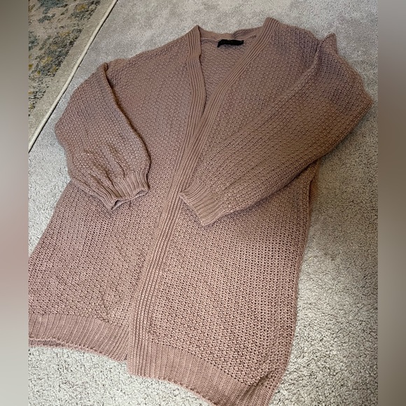 Blush Open Chunky Knit Cardigan - Picture 6 of 6